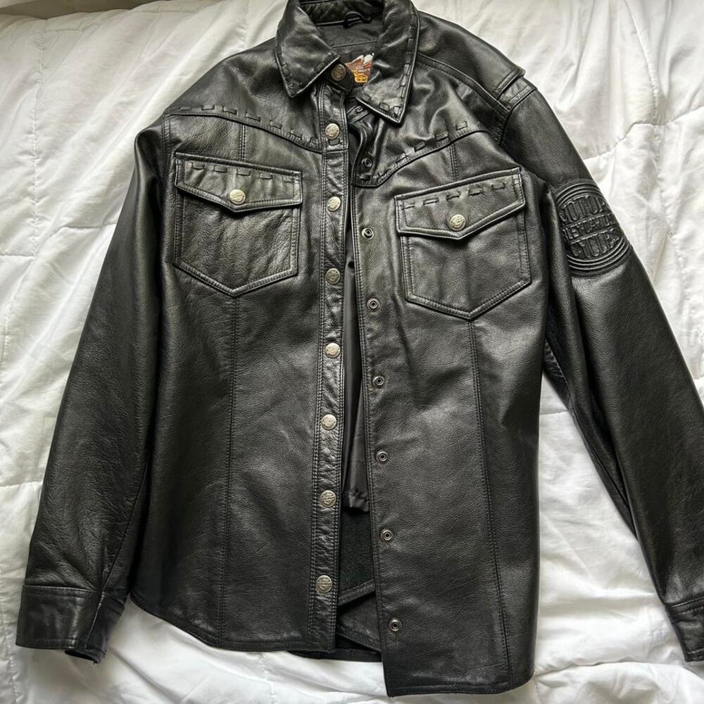 Harley Davidson Rare‎ 100% Leather Motorcycle Biker Jacket Medium